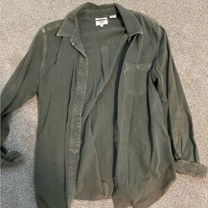 Levi green button down shirt